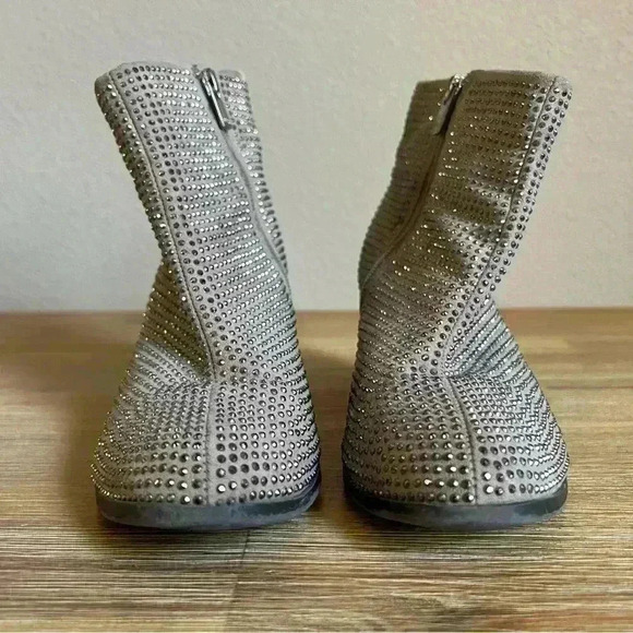 Juicy Couture Avora Taupe Sequined Ankle Booties Women’s Size 8 Medium - Picture 8 of 12